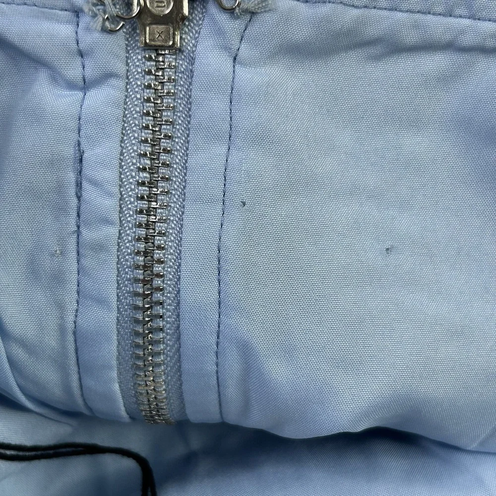 Superdown Claudia Sequin Denim Dress Mini Light Blue Strapless Womens L READ New - Picture 14 of 14